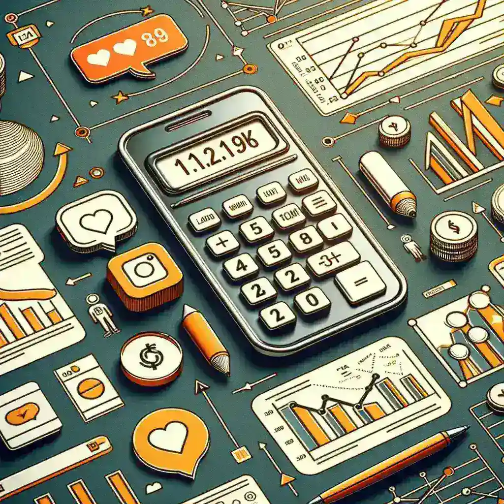 "Illustration of the Instagram Engagement Calculator interface, showcasing metrics and analytics tools for improving social media performance, featured in the article 'Kalkulator Keterlibatan Instagram Online: Panduan Lengkap untuk Meningkatkan Performa Media Sosial Anda.'"