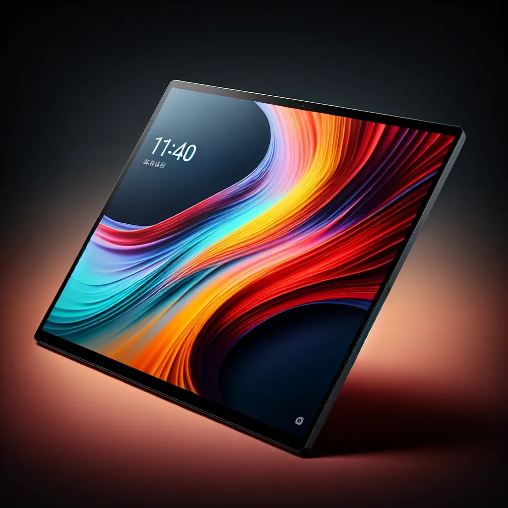 "Samsung Galaxy Tab terbaru dengan layar OLED 14 inci, menampilkan desain elegan dan spesifikasi premium, ideal untuk multimedia dan produktivitas."